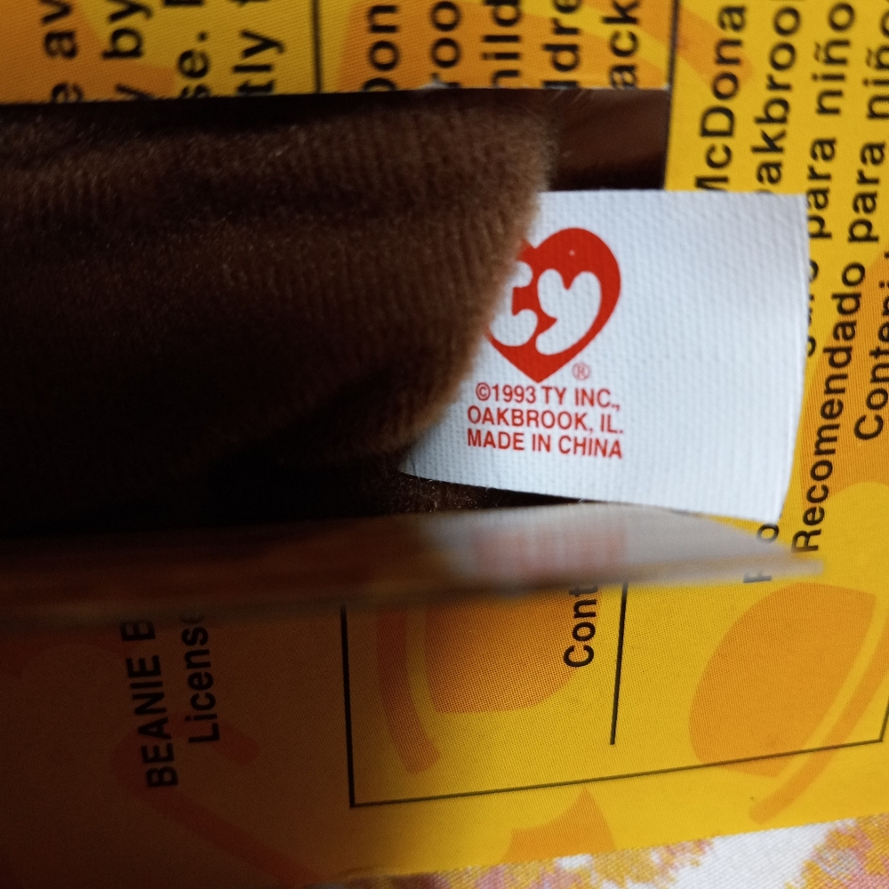 ty BRITANNIA THE BEAR rare tag errors BEANIE BABIE